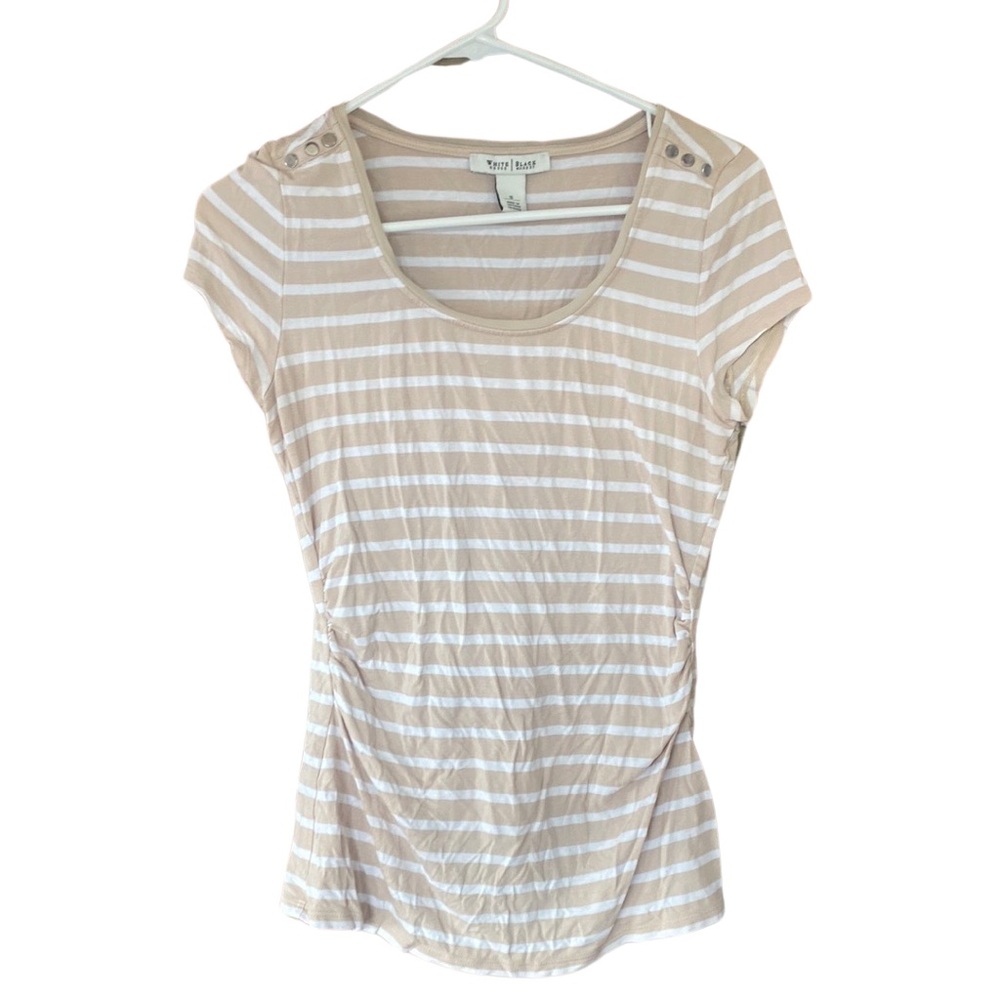 White House black market, striped white and cream